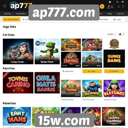 variedade de jogos e categorias no site ap777.com